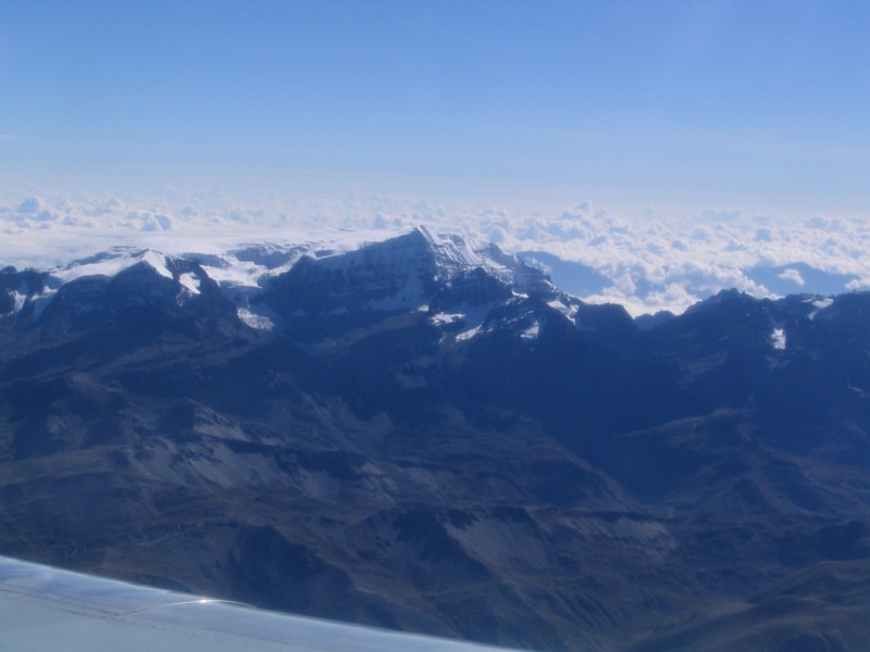 As montanhas da Bolívia na volta para casa
