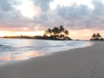 O amanhecer na Segunda Praia.