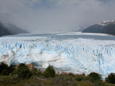 O Perito Moreno visto das passarelas de observação.
